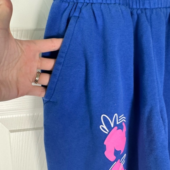 Nike Girls Colbolt Blue Joggers With Pink Groovy Logo Size Large - Picture 3 of 10